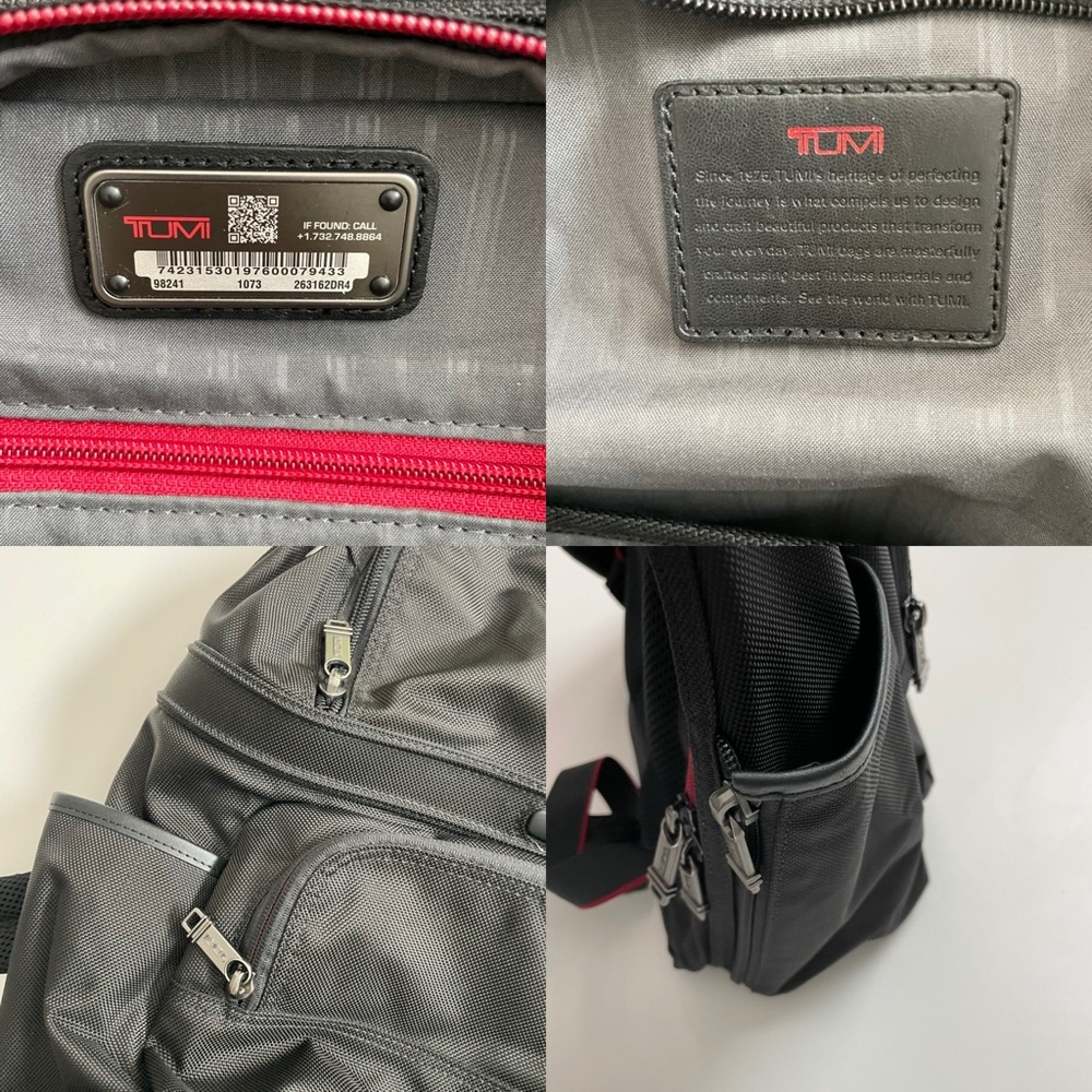 Tumi Backpack Alpha Business Pockets Organization Laptop Travel Carry On Black - Picture 16 of 16